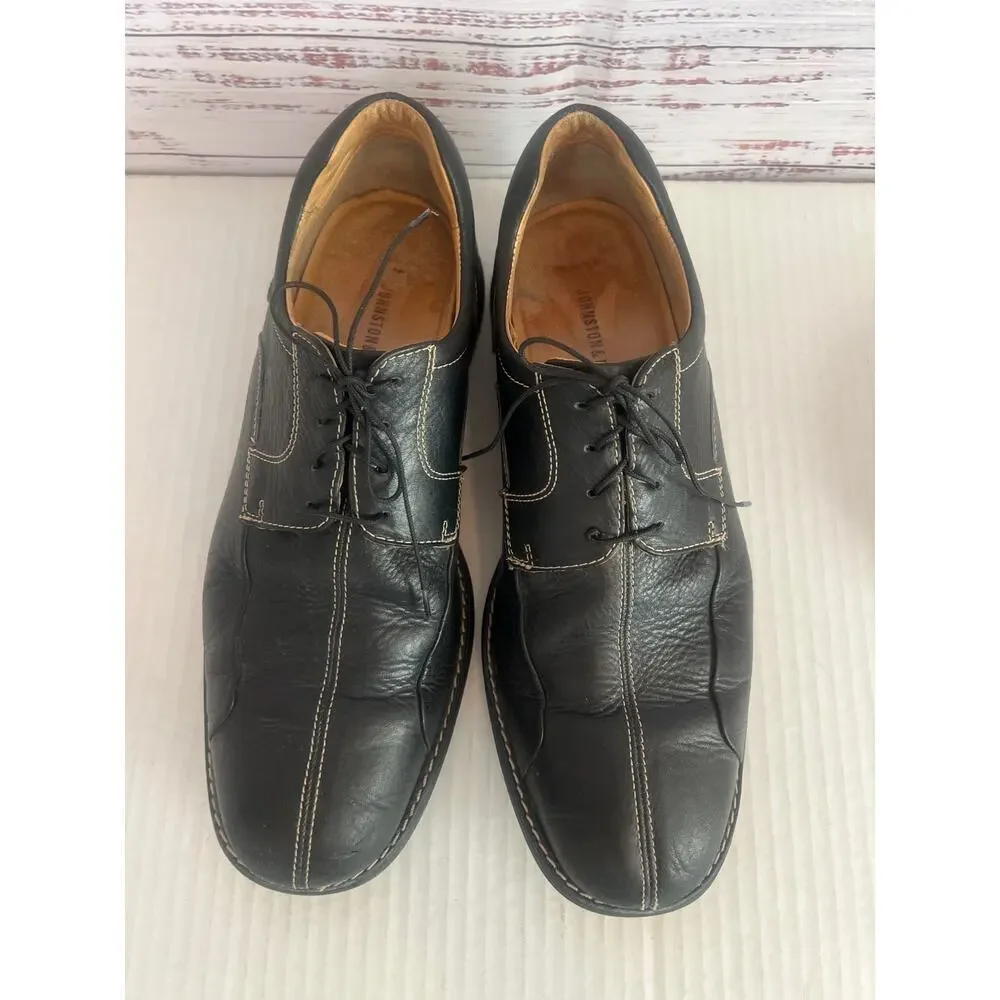 Johnston & Murphy Mens Shuler Bicycle toe Oxford Lace Up Dress  Black Size 11